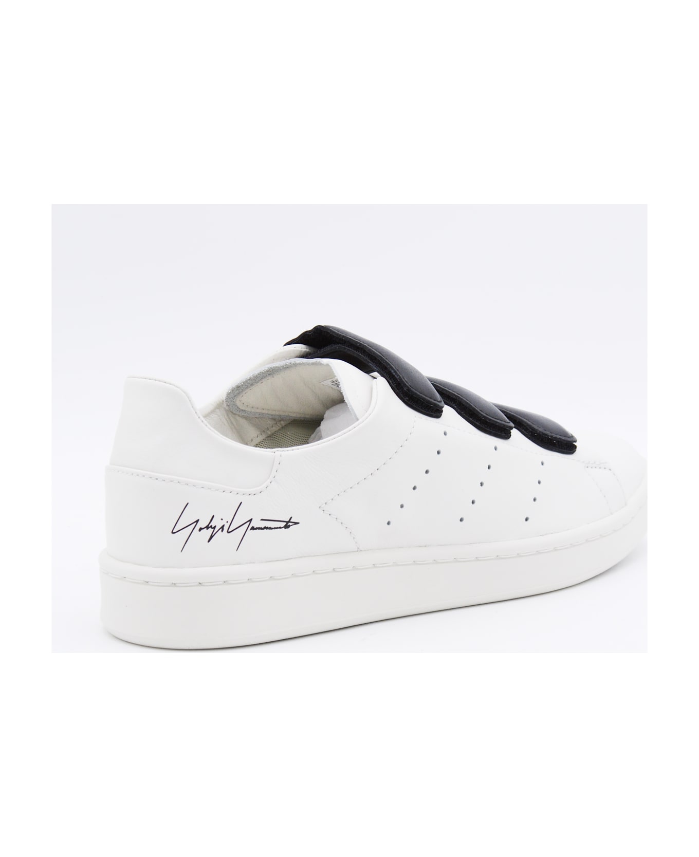Y-3 White Leather Stan Smith Y-3 Sneakers - ORBIT GREY/ORBIT GREY/BLACK
