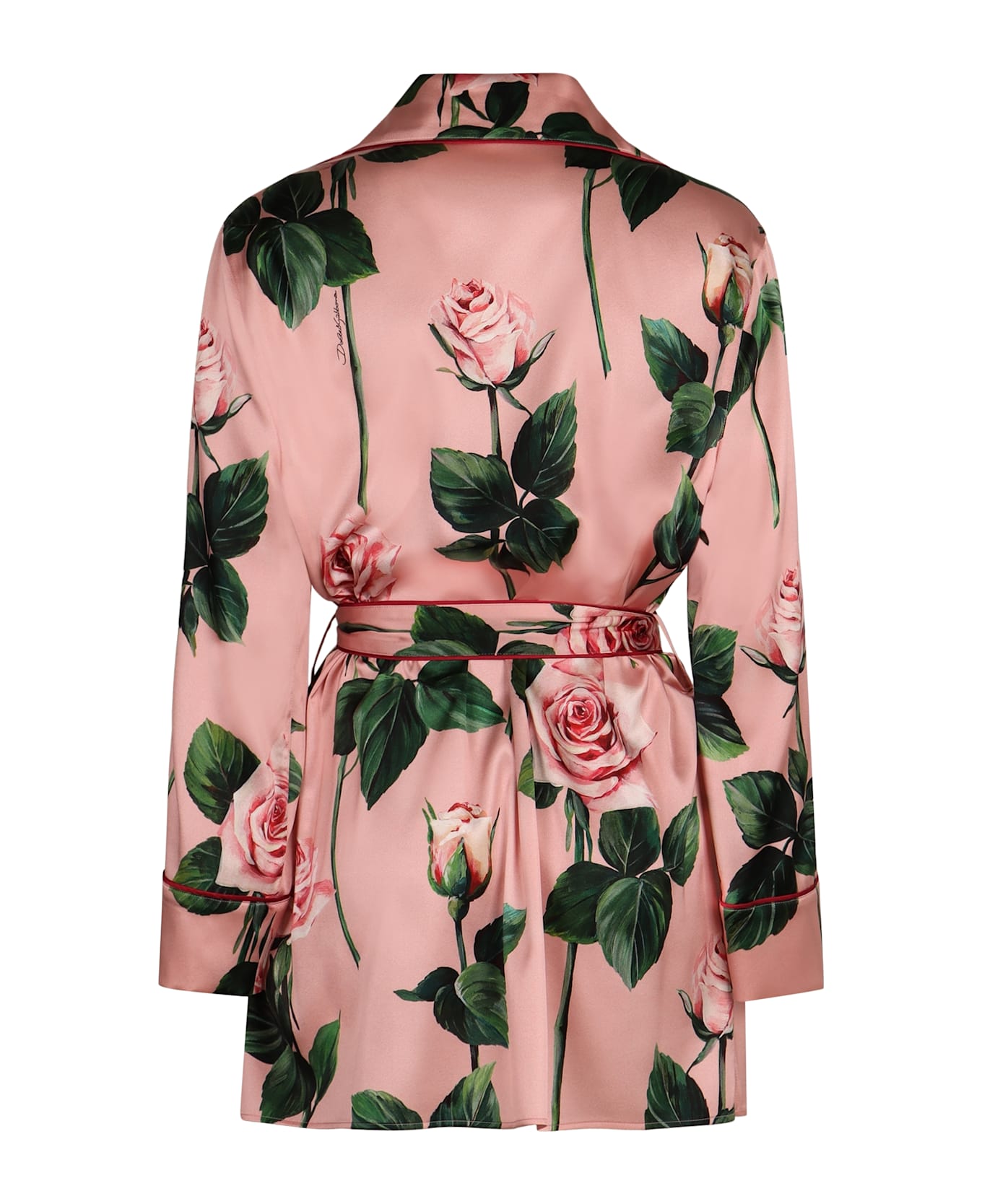 Dolce 
Gabbana Printed Silk Blouse - Pink