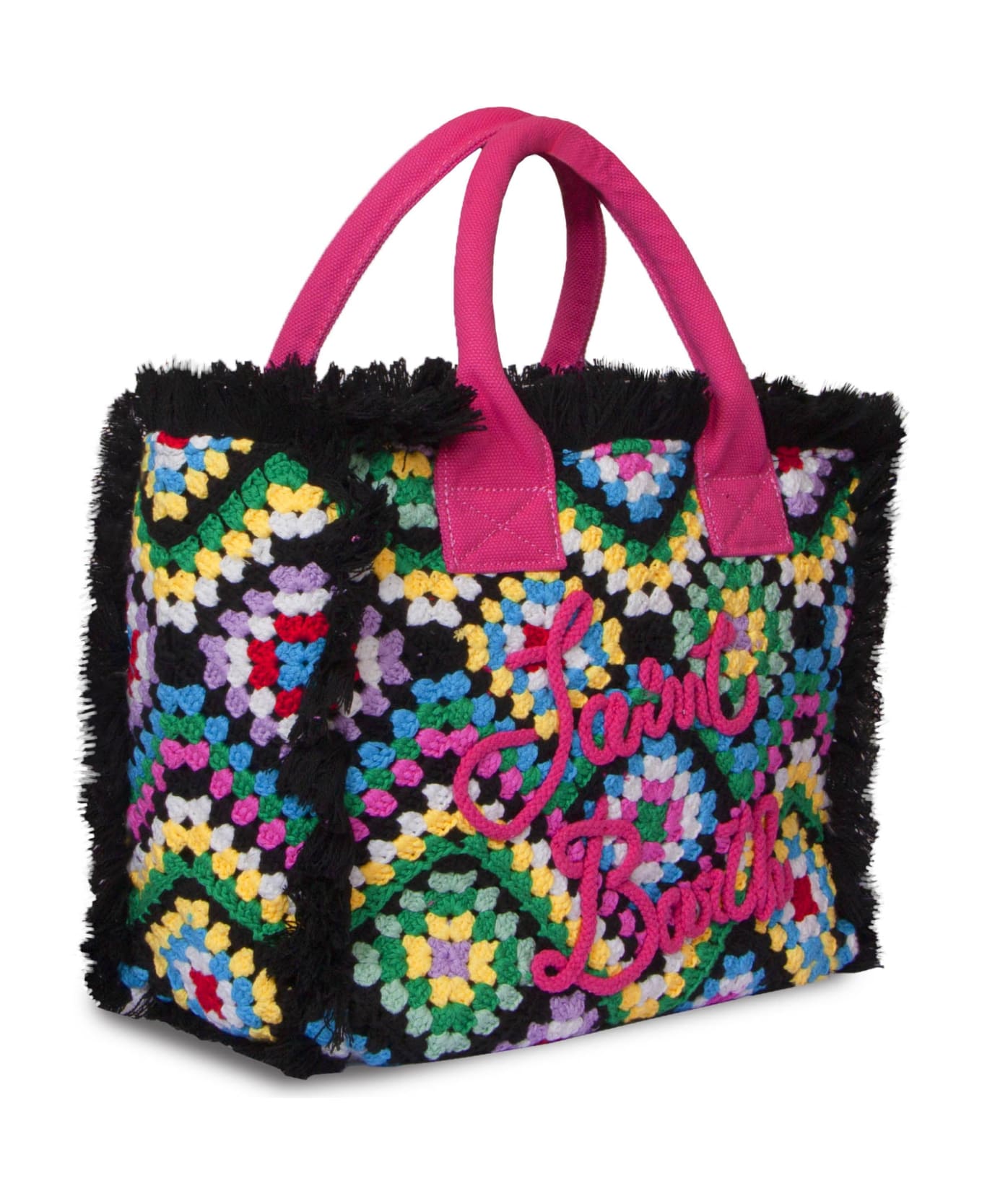 MC2 Saint Barth Vanity Crochet Shoulder Bag - BLACK