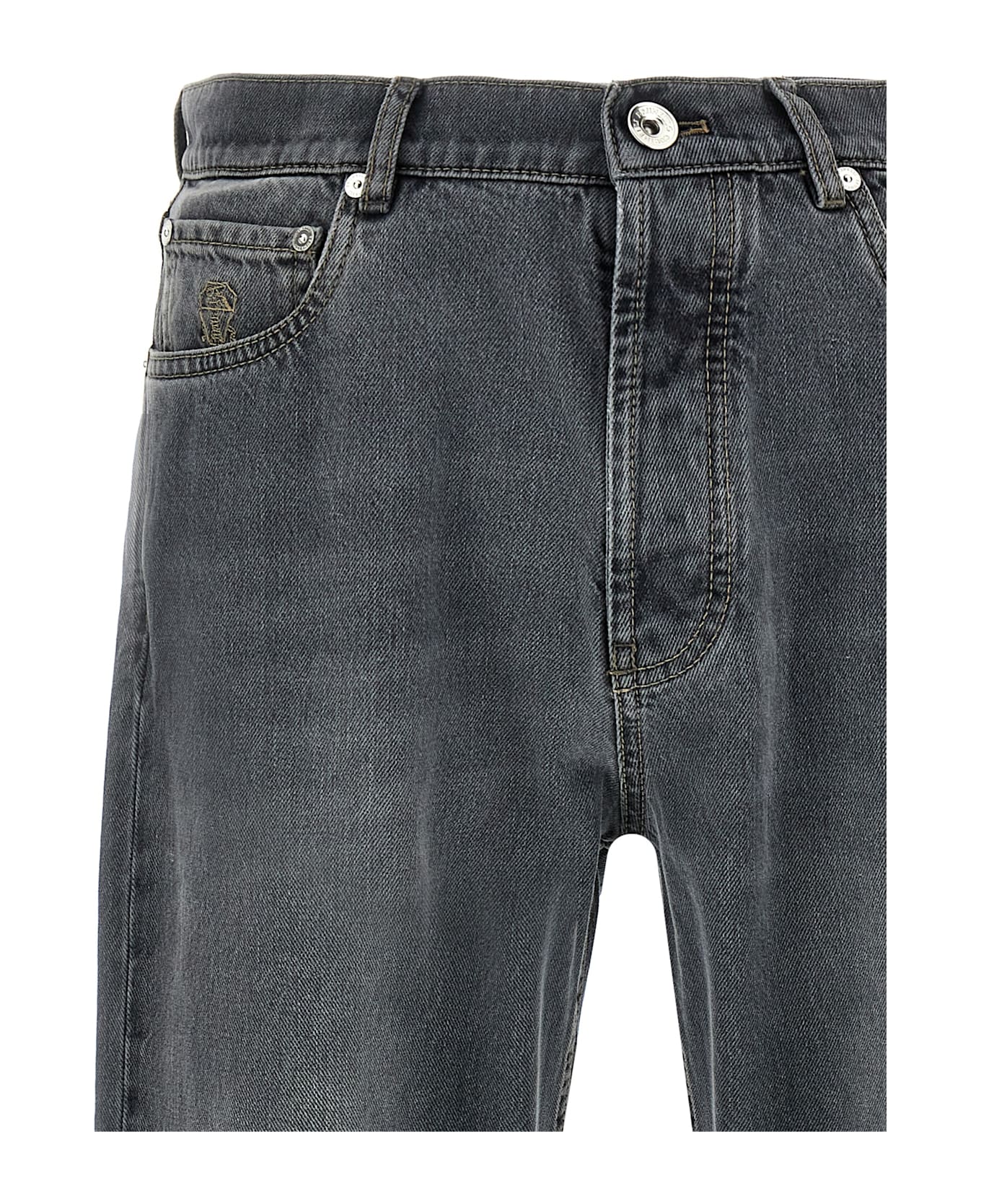 Brunello Cucinelli Garment-dyed Jeans - Gray