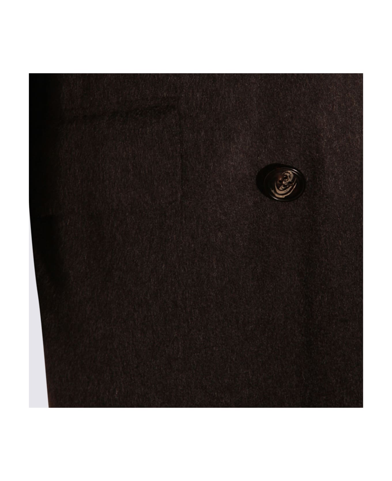 Kiton Dark Grey Cashmere Coat - Grey