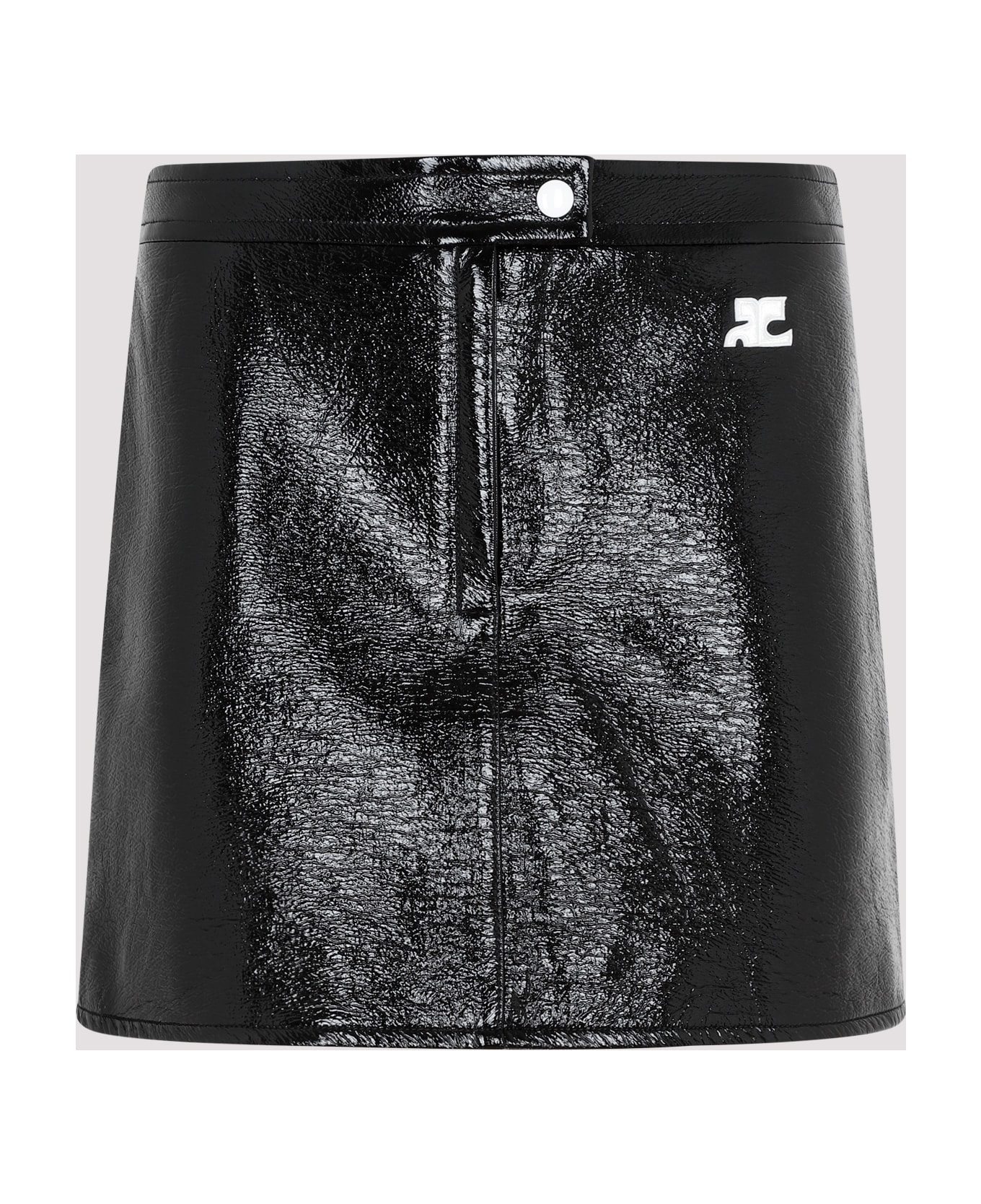 Courrèges Vinyl Mini Skirt - Black