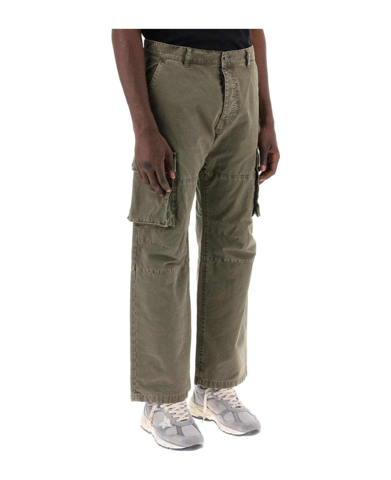 Golden Goose Cargo Canvas Pants For Men - KALAMATA (Green)