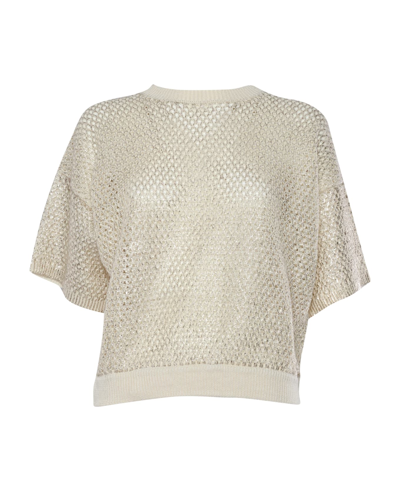 Peserico Gold Tricot Sweater - GOLD