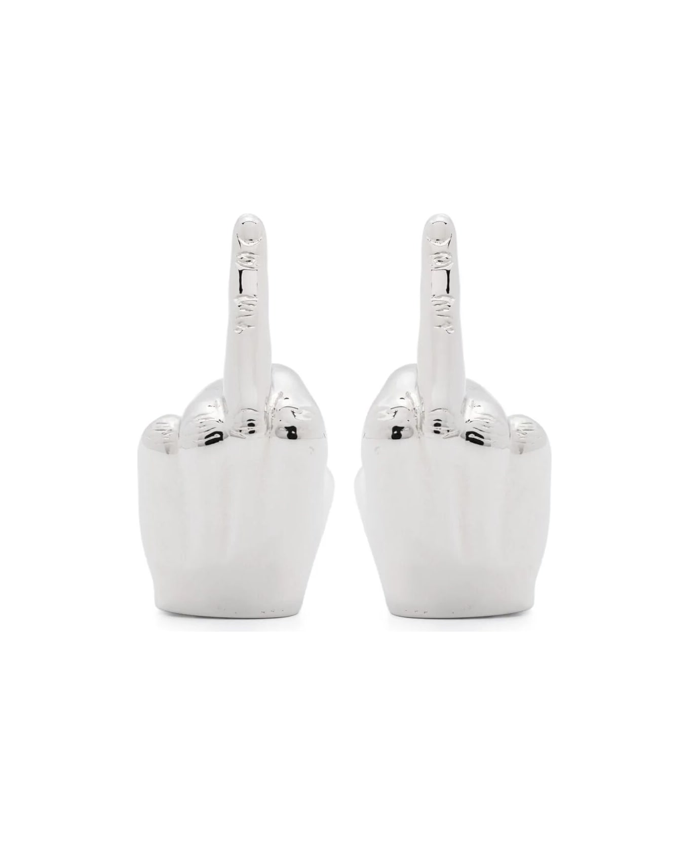 Y/Project Mini Fuck You Earrings Pair - Silver イヤリング