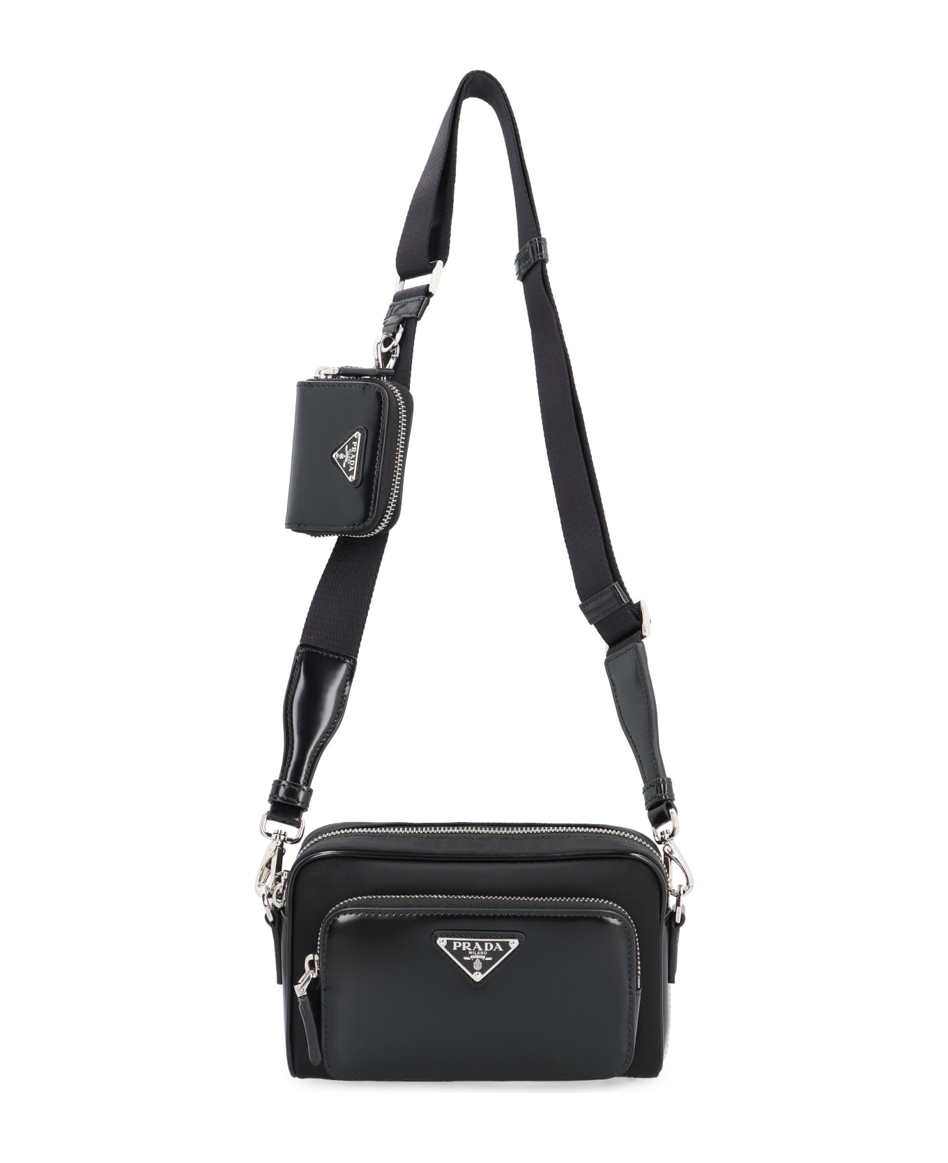 Prada Re-nylon Messenger Bag - black