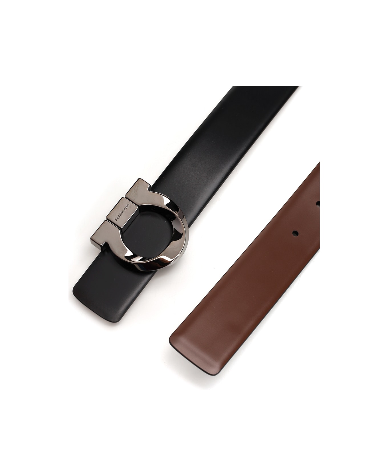 Ferragamo Reversible Belt - BLACK ベルト