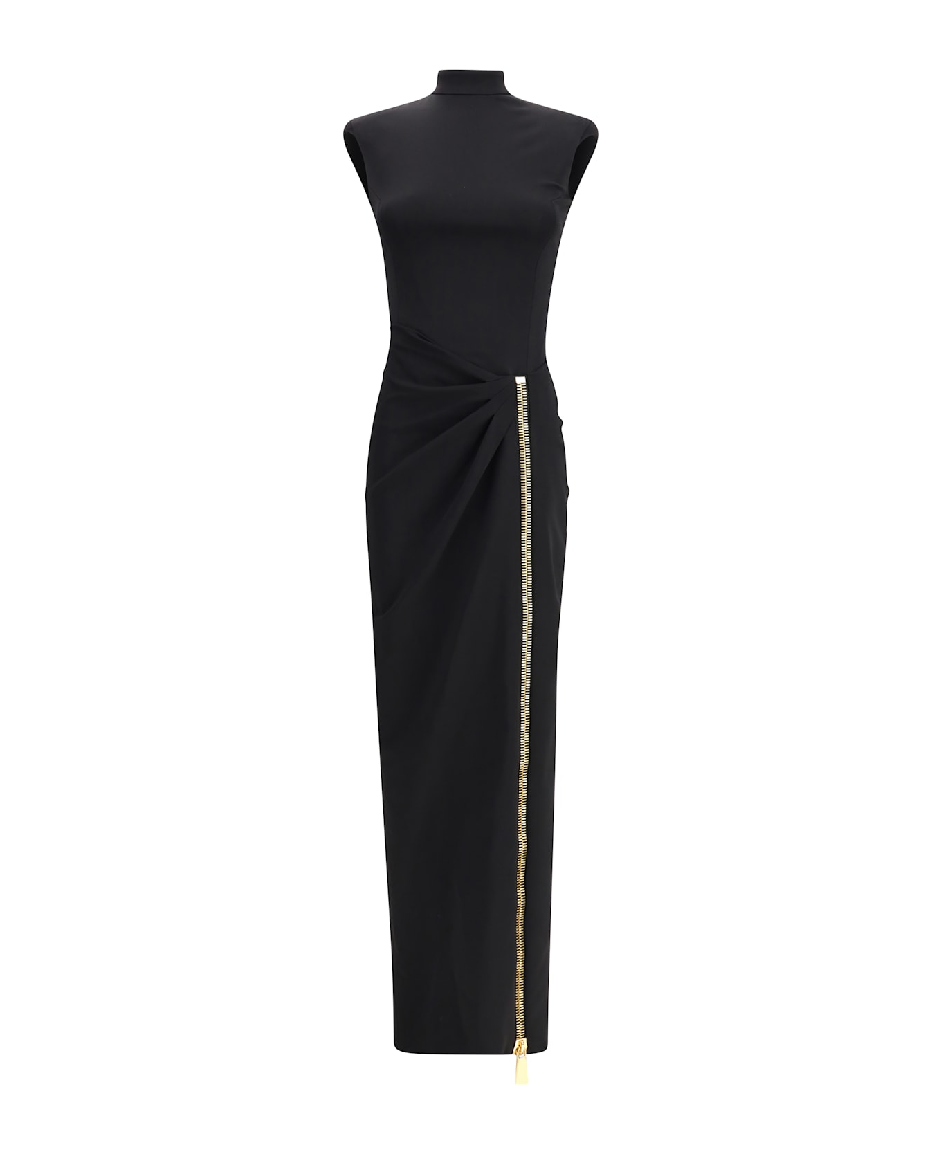 Balmain Long Jersey Dress With Slit