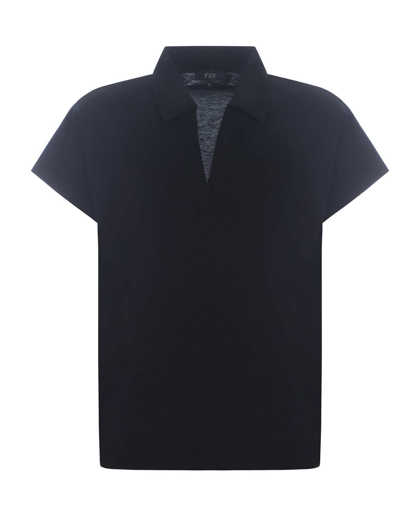 Fay Short Sleeve Polo Shirt - Blu