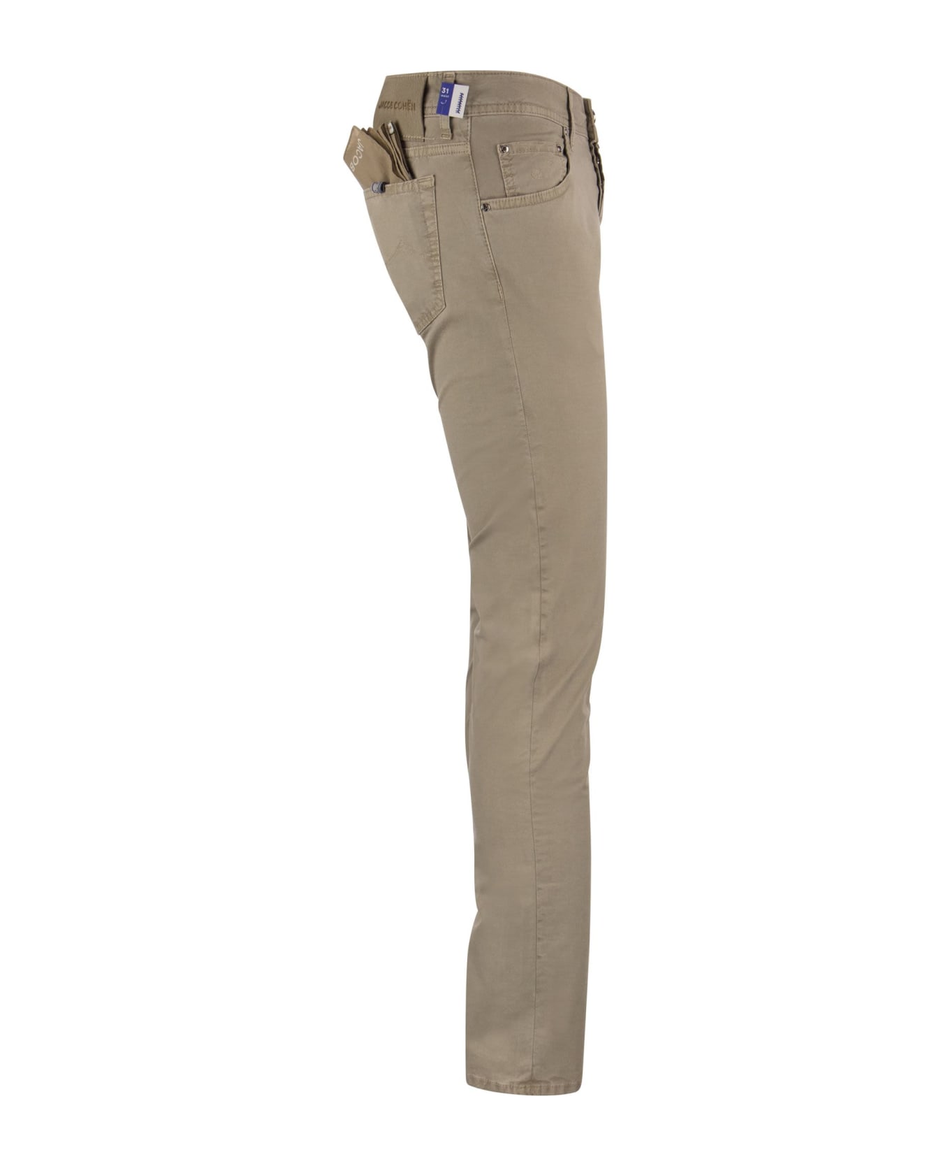 Jacob Cohen Five-pocket Jeans Trousers - Ecru