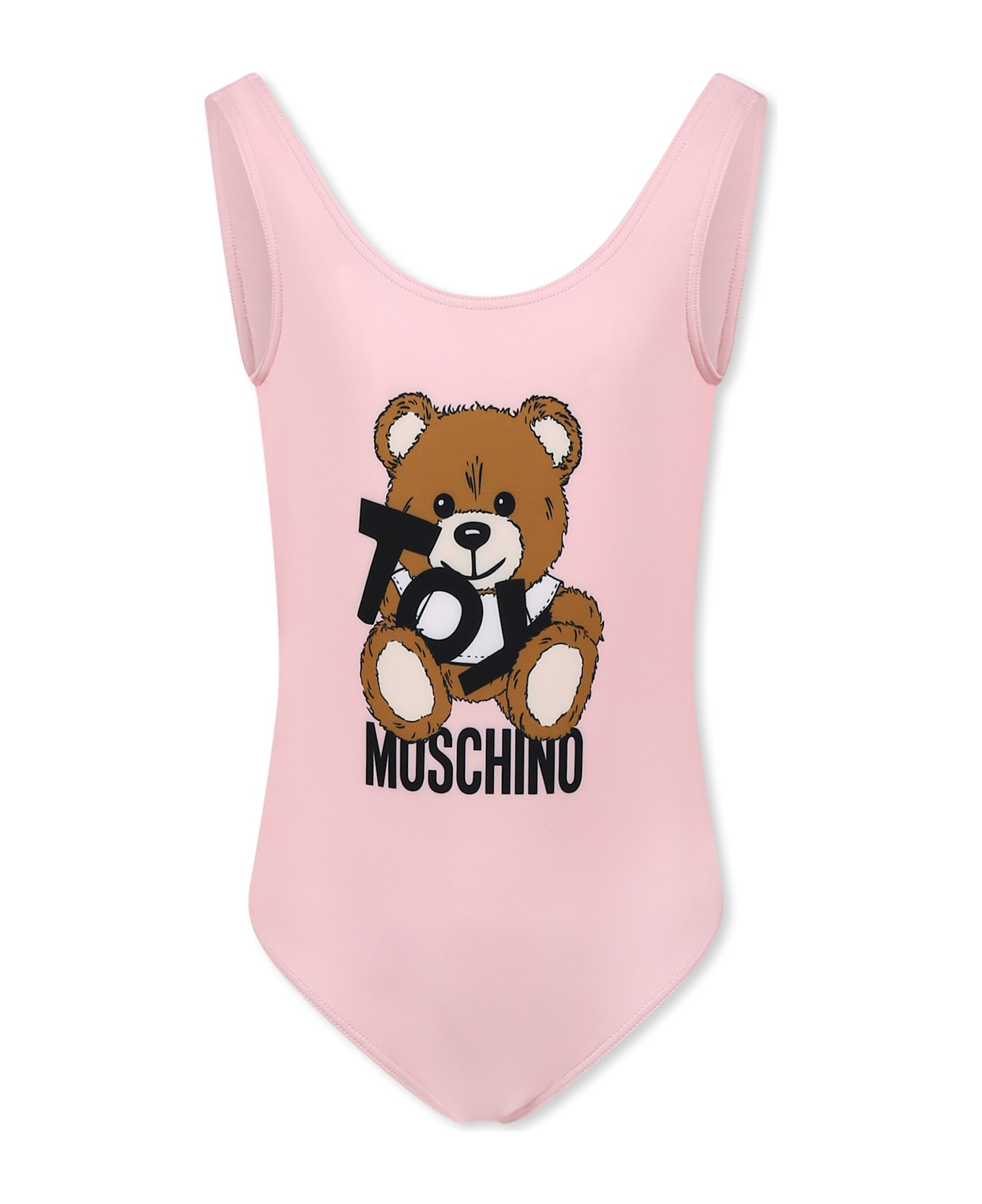Moschino Pink Swimsuit For Girl With Teddy Bear - Pink