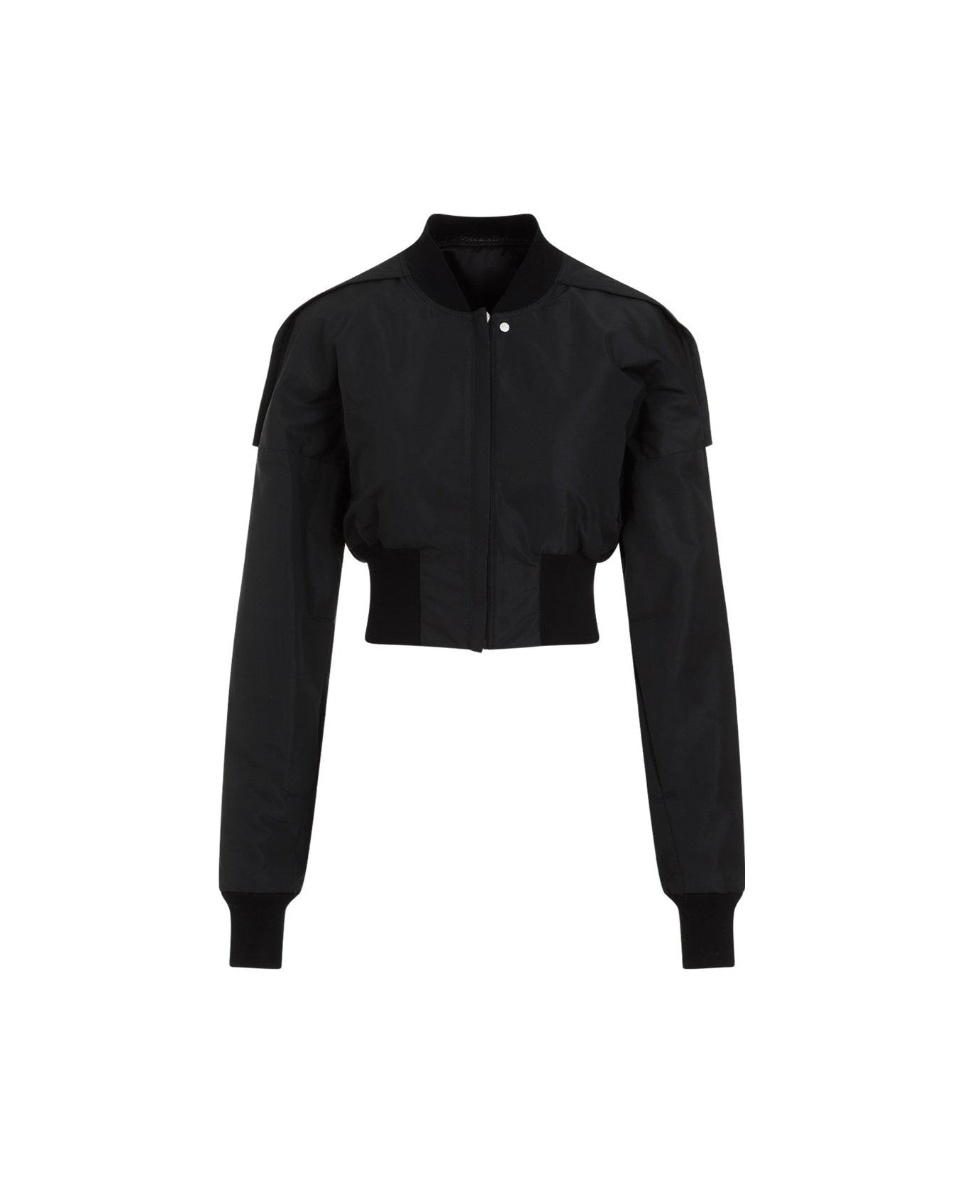 Rick Owens Long-sleeved Cropped Jacket - Black