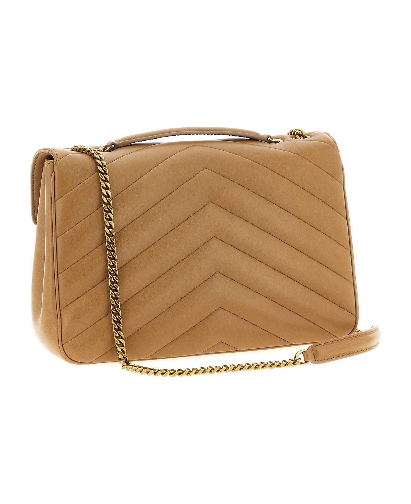 Saint Laurent 
loulou
 Large Shoulder Bag - Beige ショルダーバッグ