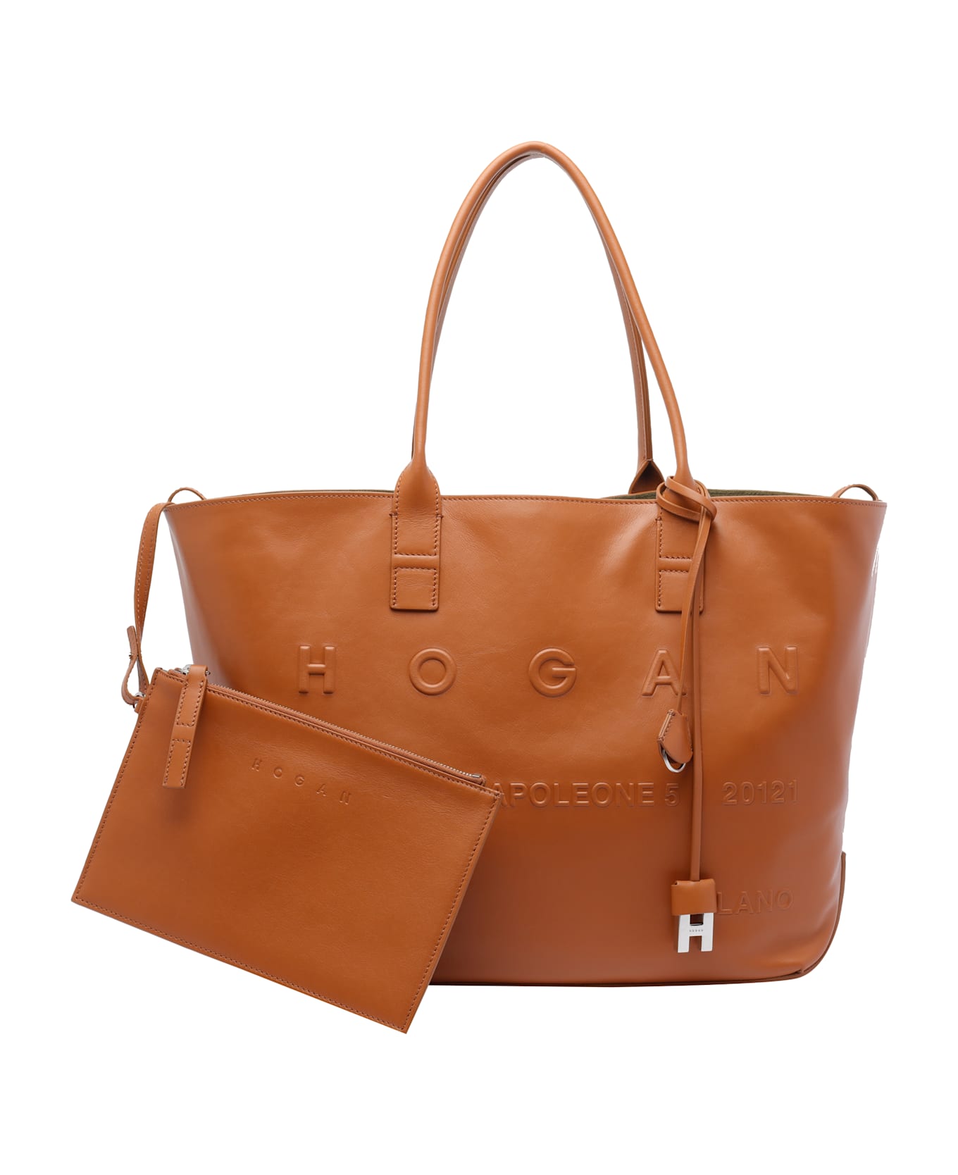 Hogan Shopping Bag Script Medium - Beige