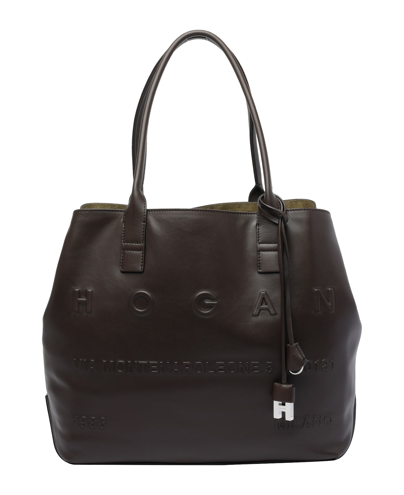 Hogan Script Medium Shopping Bag - Black