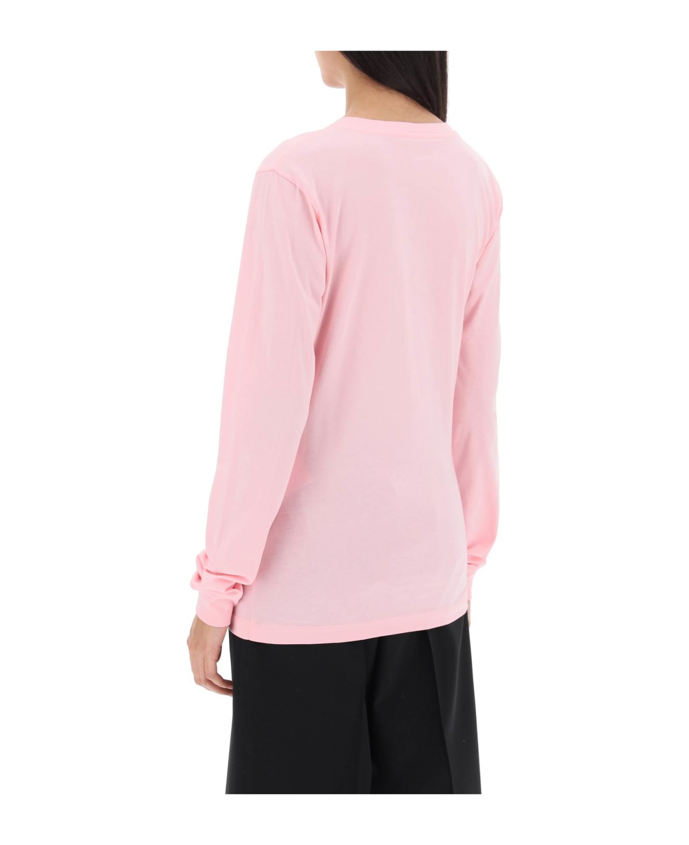 Marni Brushed Logo Long-sleeved T-shirt - CINDER ROSE (Pink)