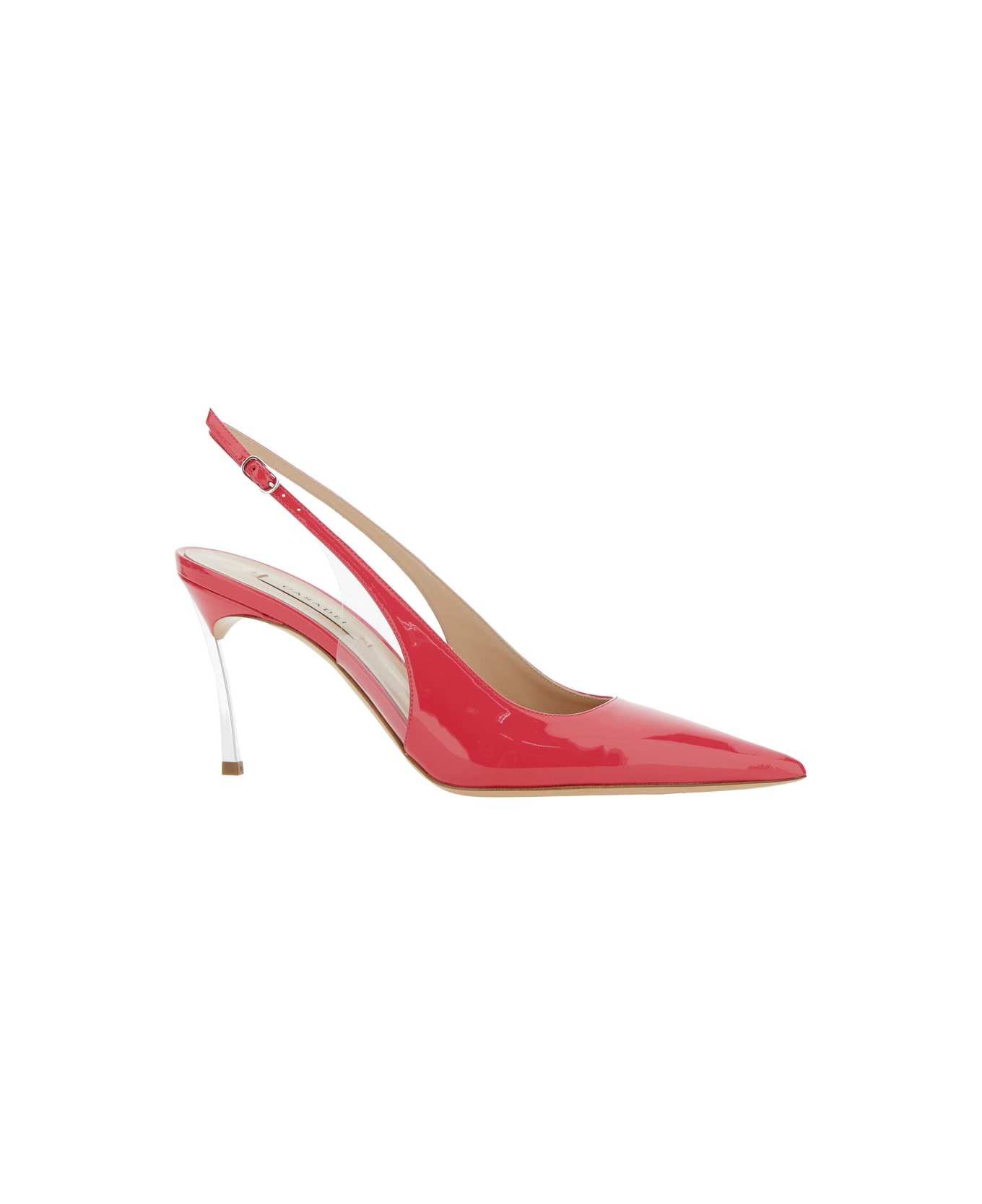 Casadei 
superblade Tiffany
 Pink Slingback Pumps With High Heel In Patent Leather Woman - Pink