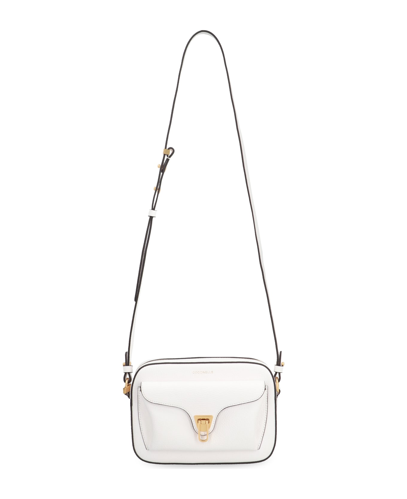 Coccinelle Beat Soft Leather Crossbody Bag - White
