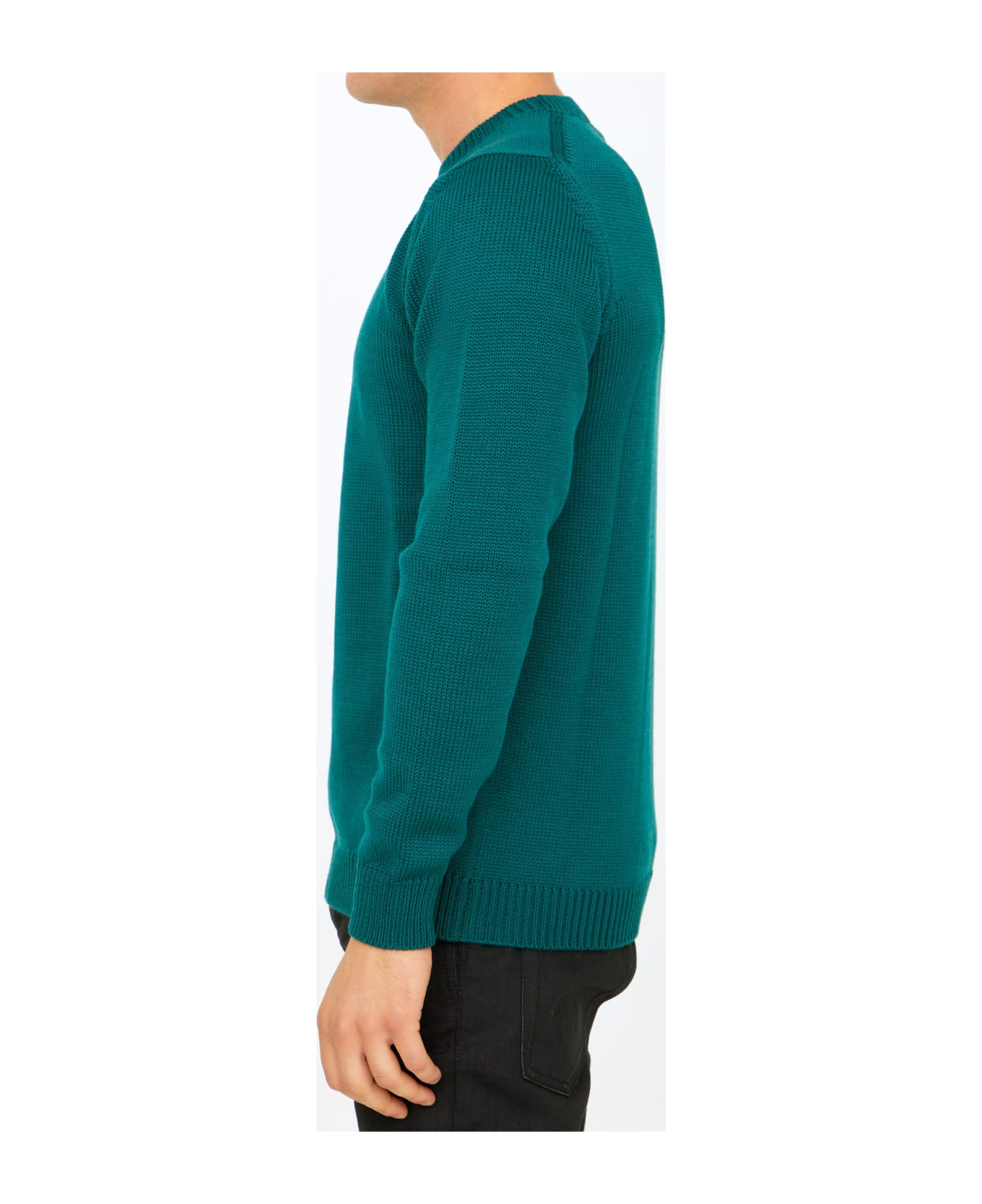 Roberto Collina Green Merino Wool Sweater - GREEN