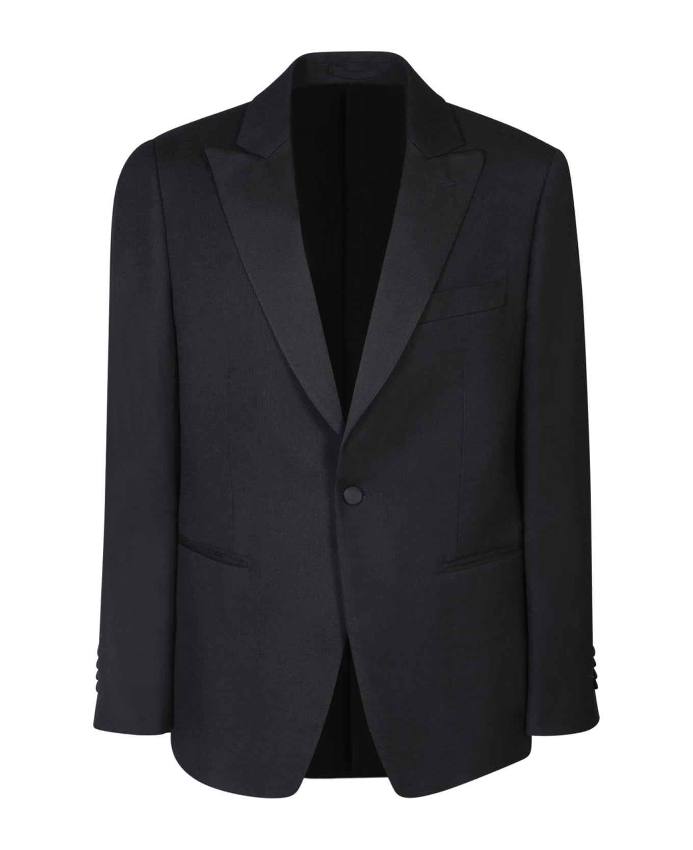 Lardini Crinkle Black Jacket - Black スーツ