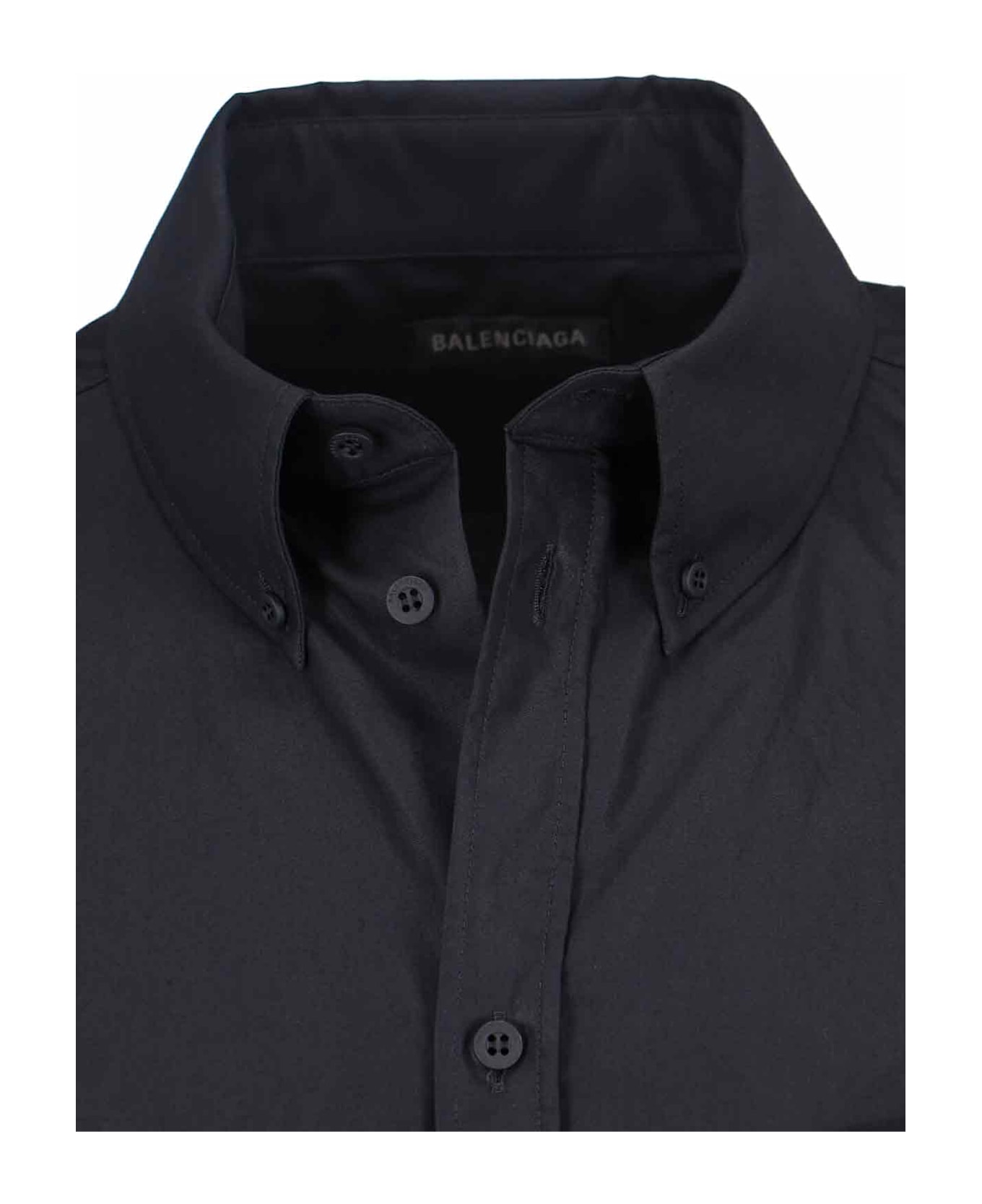 Balenciaga Oversized Logo Shirt - Black  