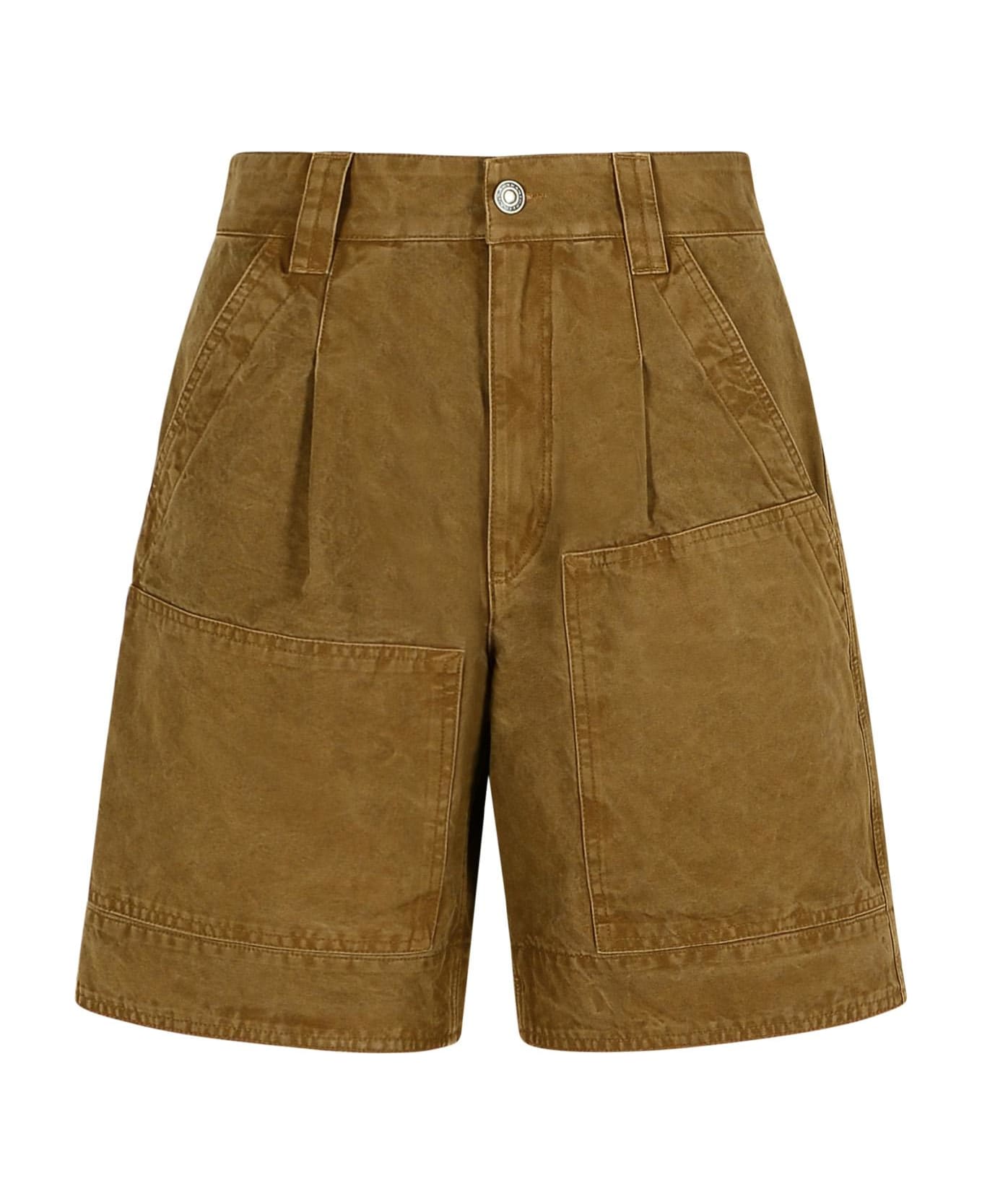Marant Étoile 'katja' Brown Cotton Shorts - Brown