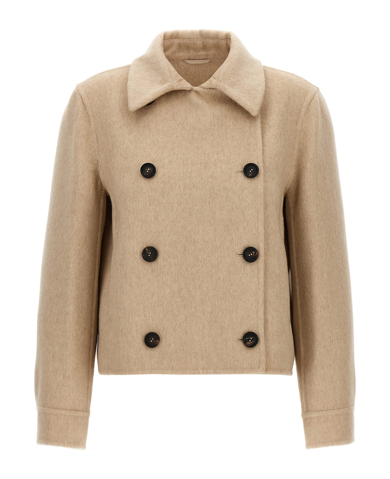 Brunello Cucinelli Monile Cashmere Coat - Beige