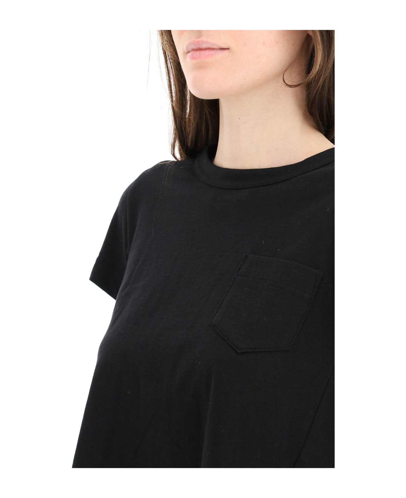 Sacai Hybrid T-shirt - Black Tシャツ