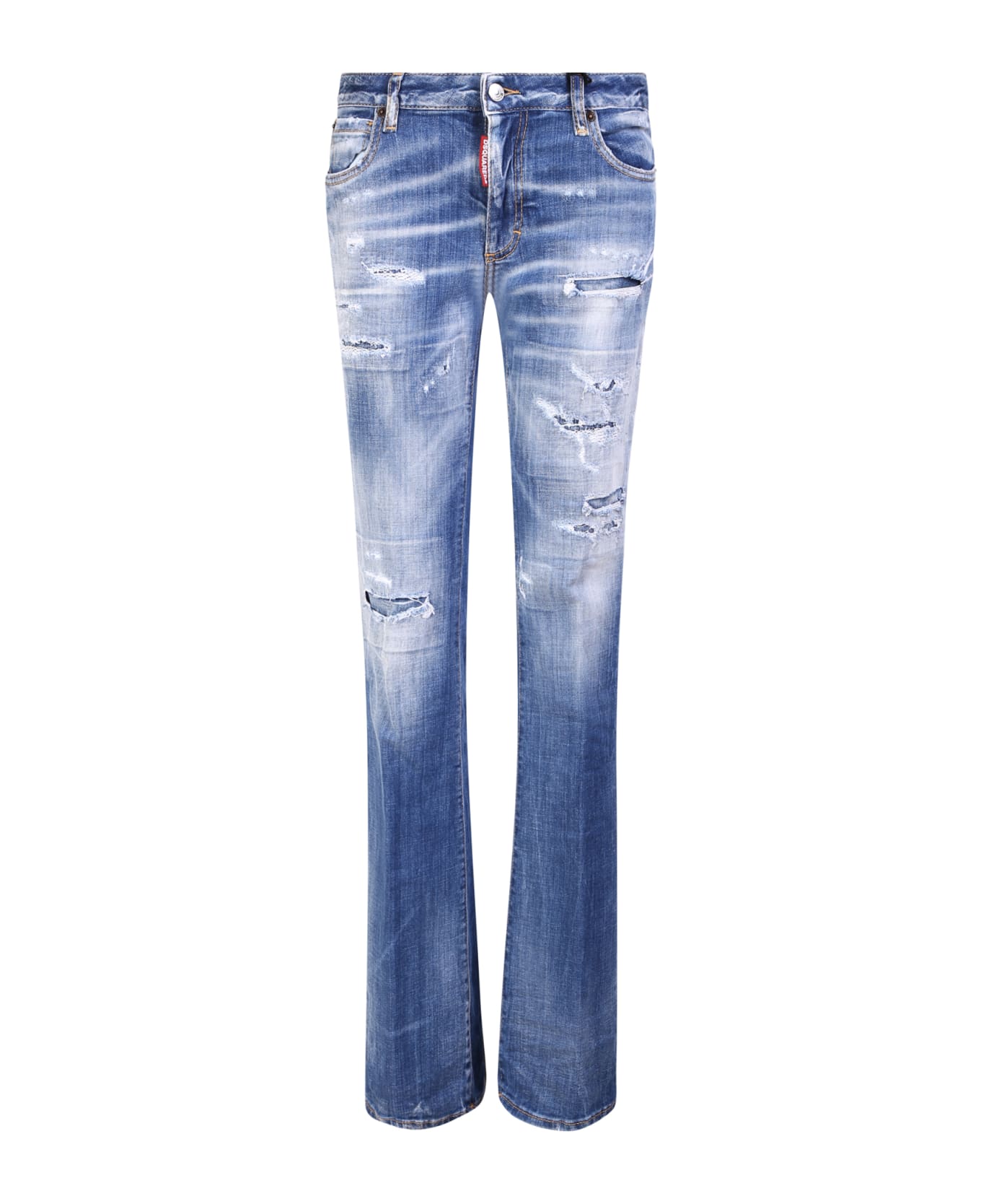Dsquared2 Flared Jeans With Tear Detail - Blue
