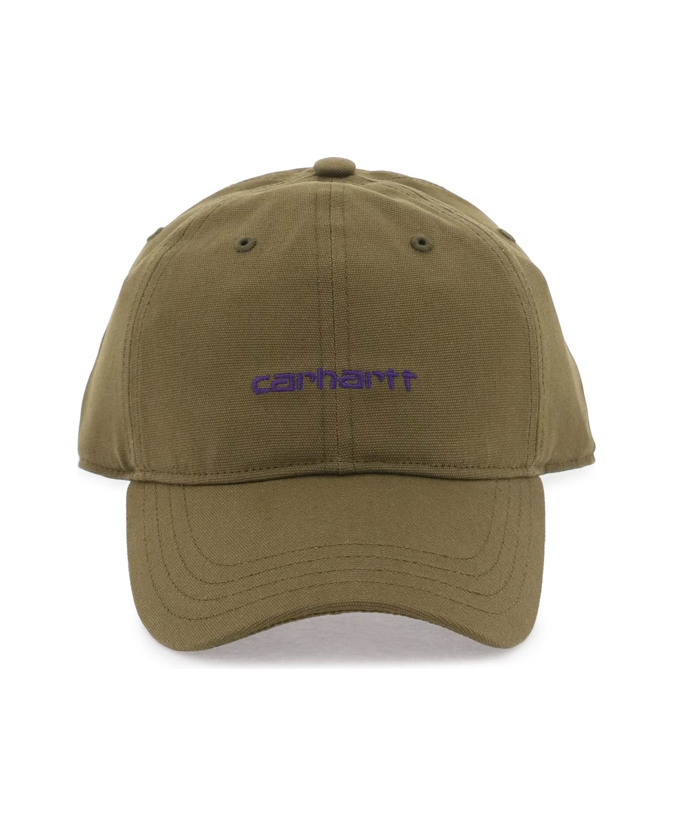 Carhartt Canvas Script Baseball Cap - HIGHLAND CASSIS (Khaki)