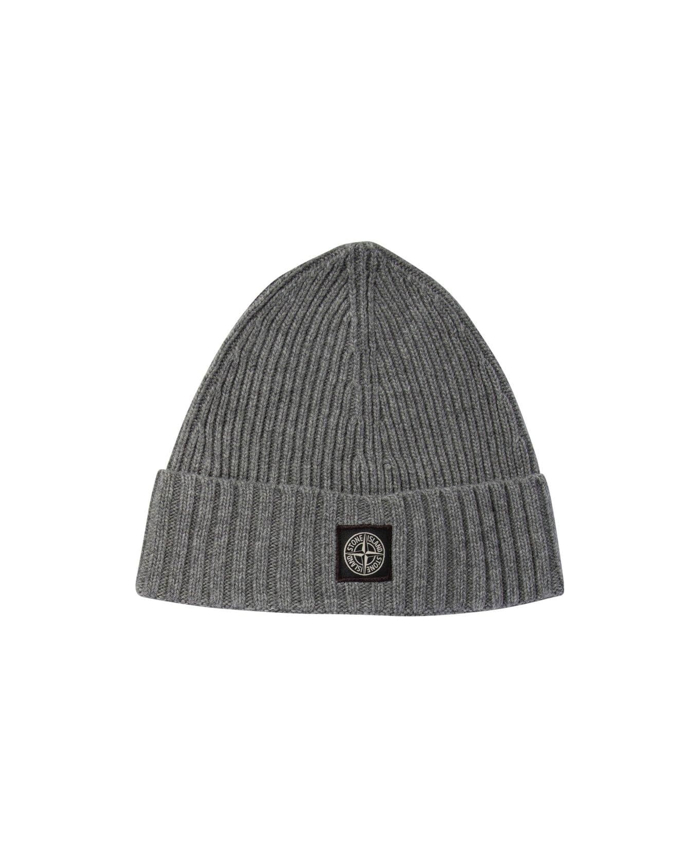 Stone Island Compass Patch Knitted Beanie