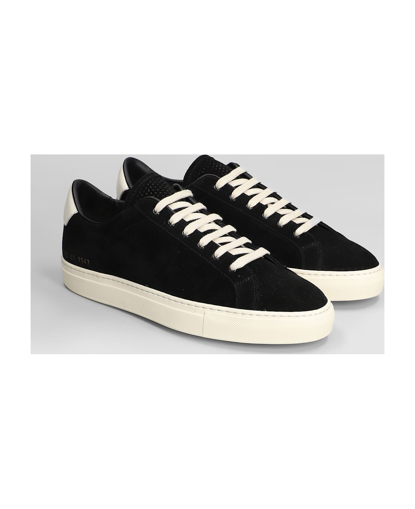Common Projects Retro Vintage Sneakers In Black Suede - black