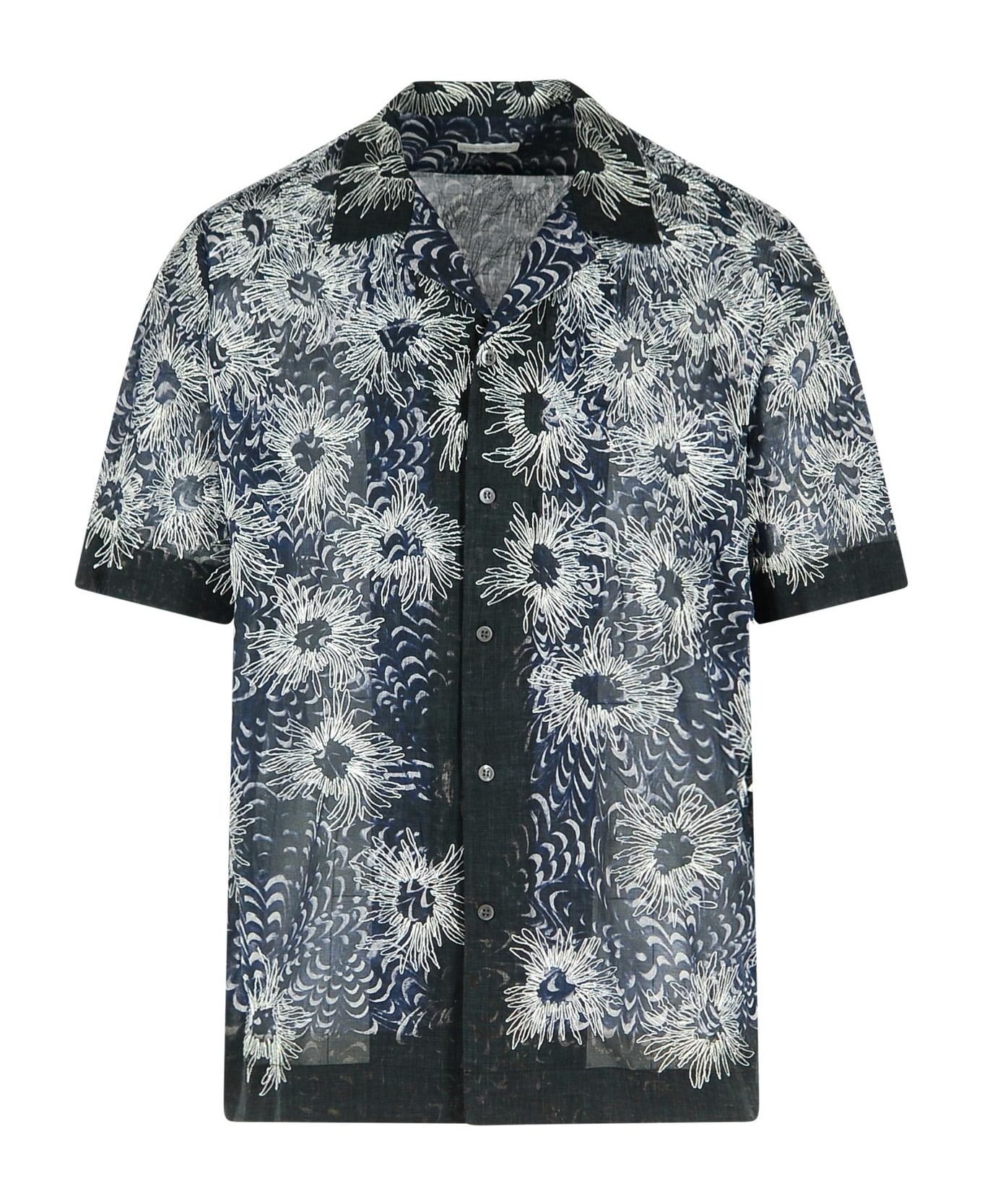 Dries Van Noten 
carltone
 Navy Cotton Shirt - Navy