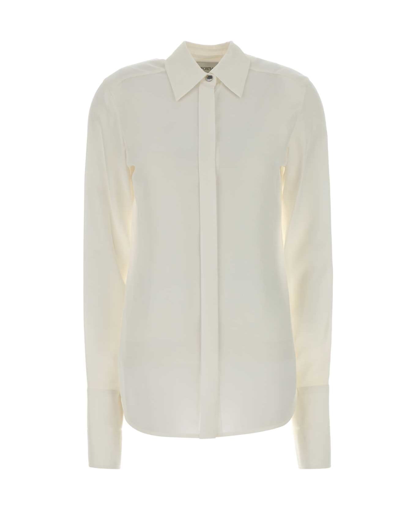 SportMax White Crepe Circolo Shirt - BIANCO