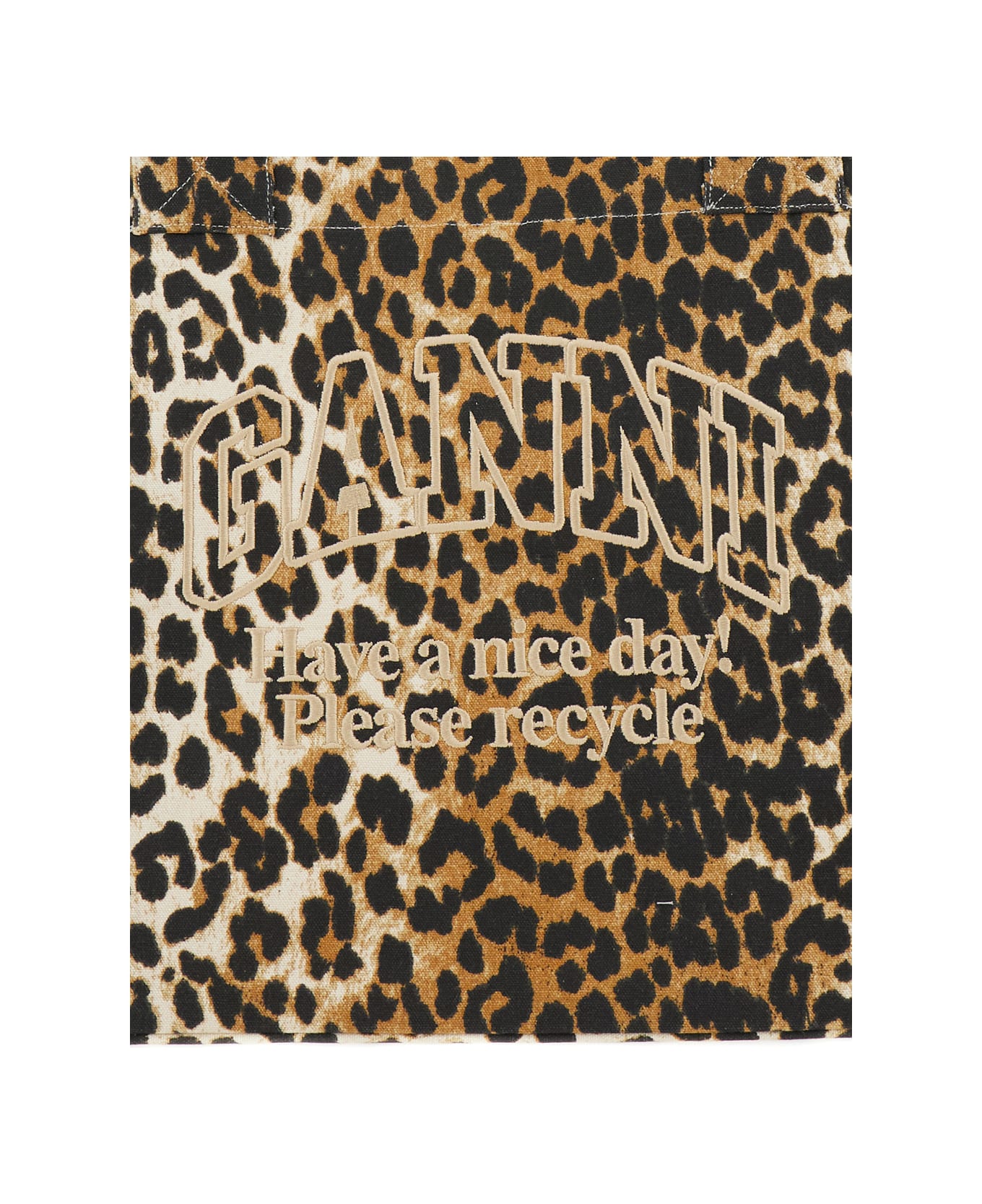 ☆Ganni☆ XXL Print Shopper Bag Leopard A5822943 MUSINSA