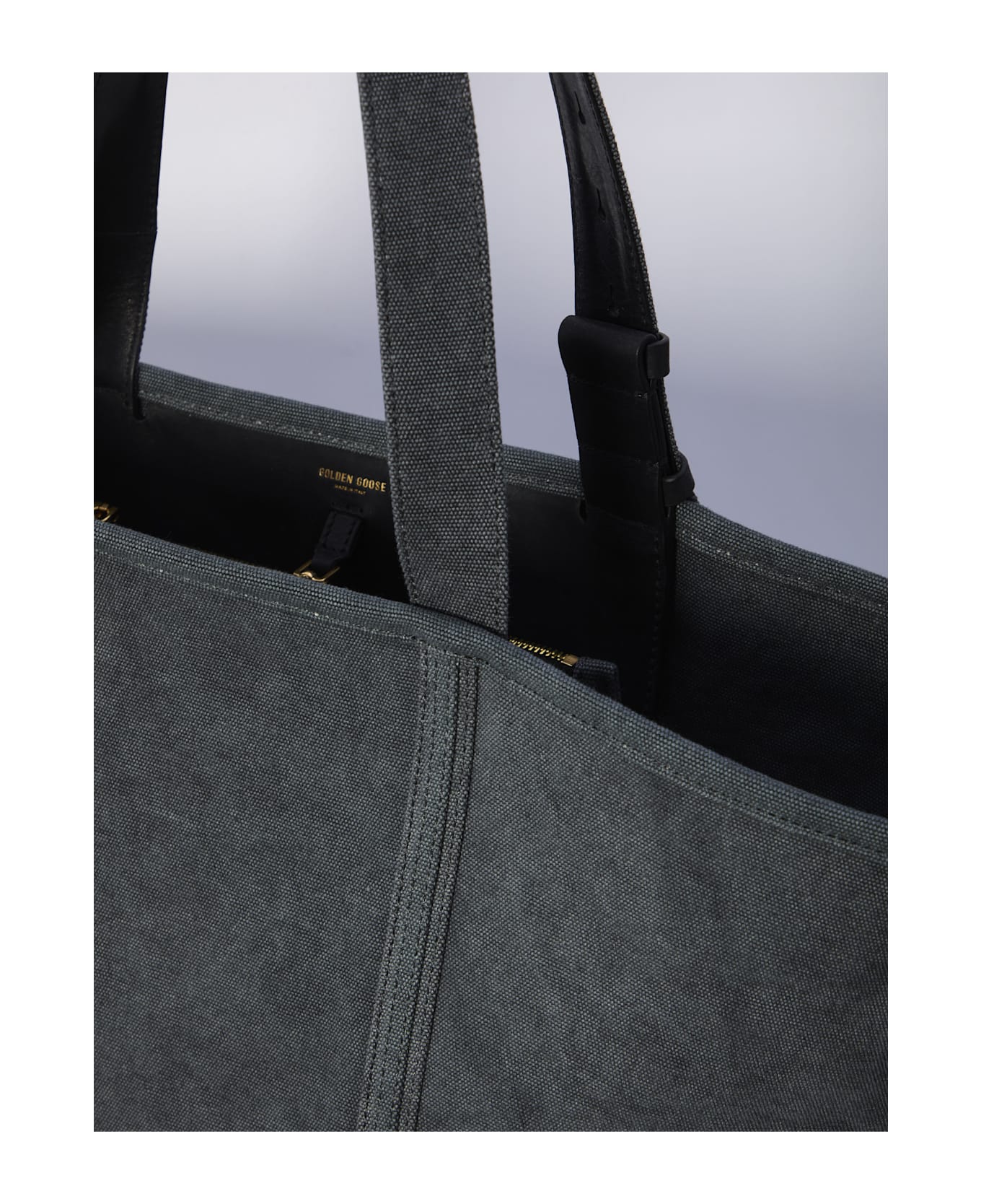 Golden Goose Canvas Shopping Bag - GREY