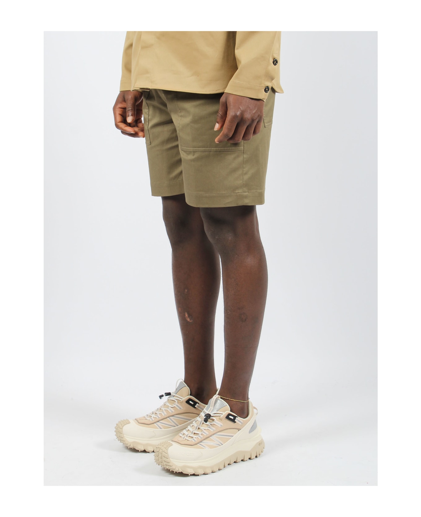 Moncler Cotton Bermuda Shorts - Green