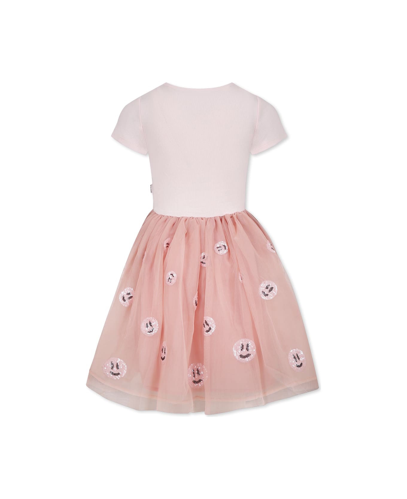 Molo Pink Dress For Girl With Smiley - Pink