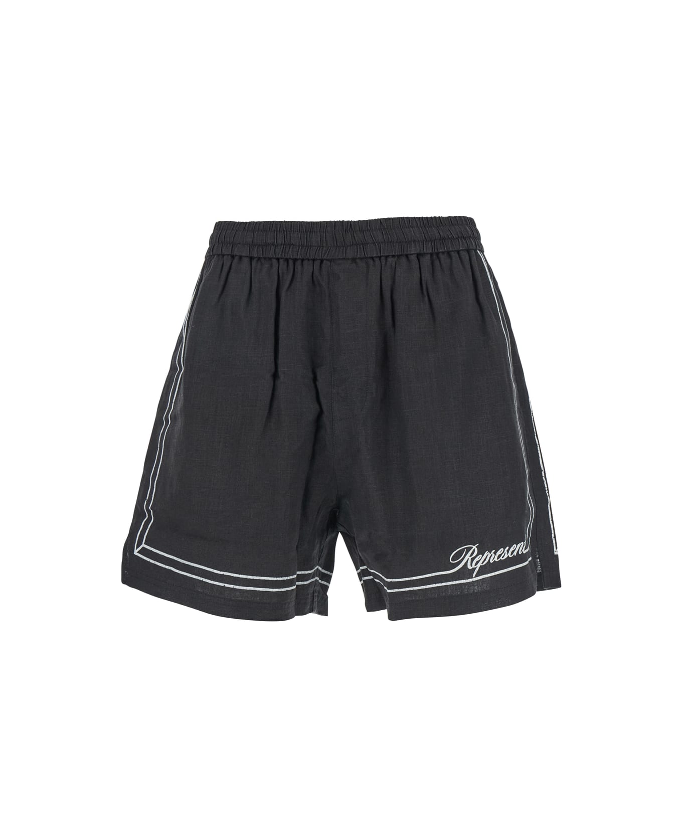 REPRESENT Border Short - Black