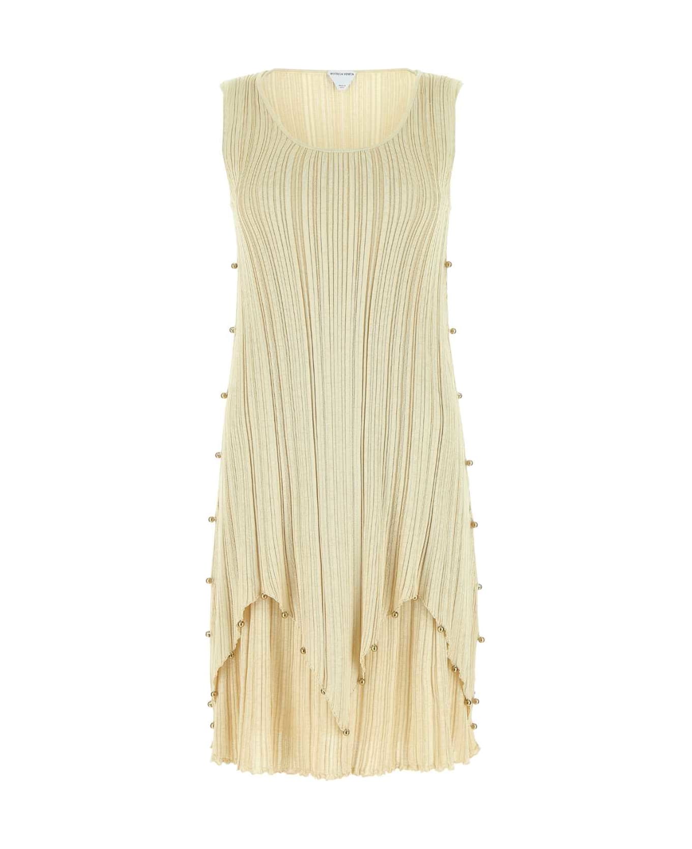 Bottega Veneta Gold Polyester Blend Dress - 7112