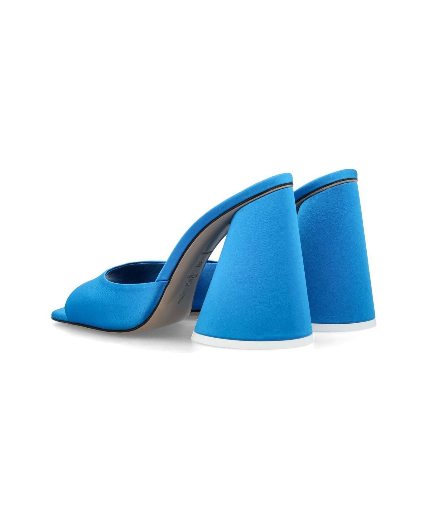 The Attico Luz Chunky Heel Mule - Clear Blue