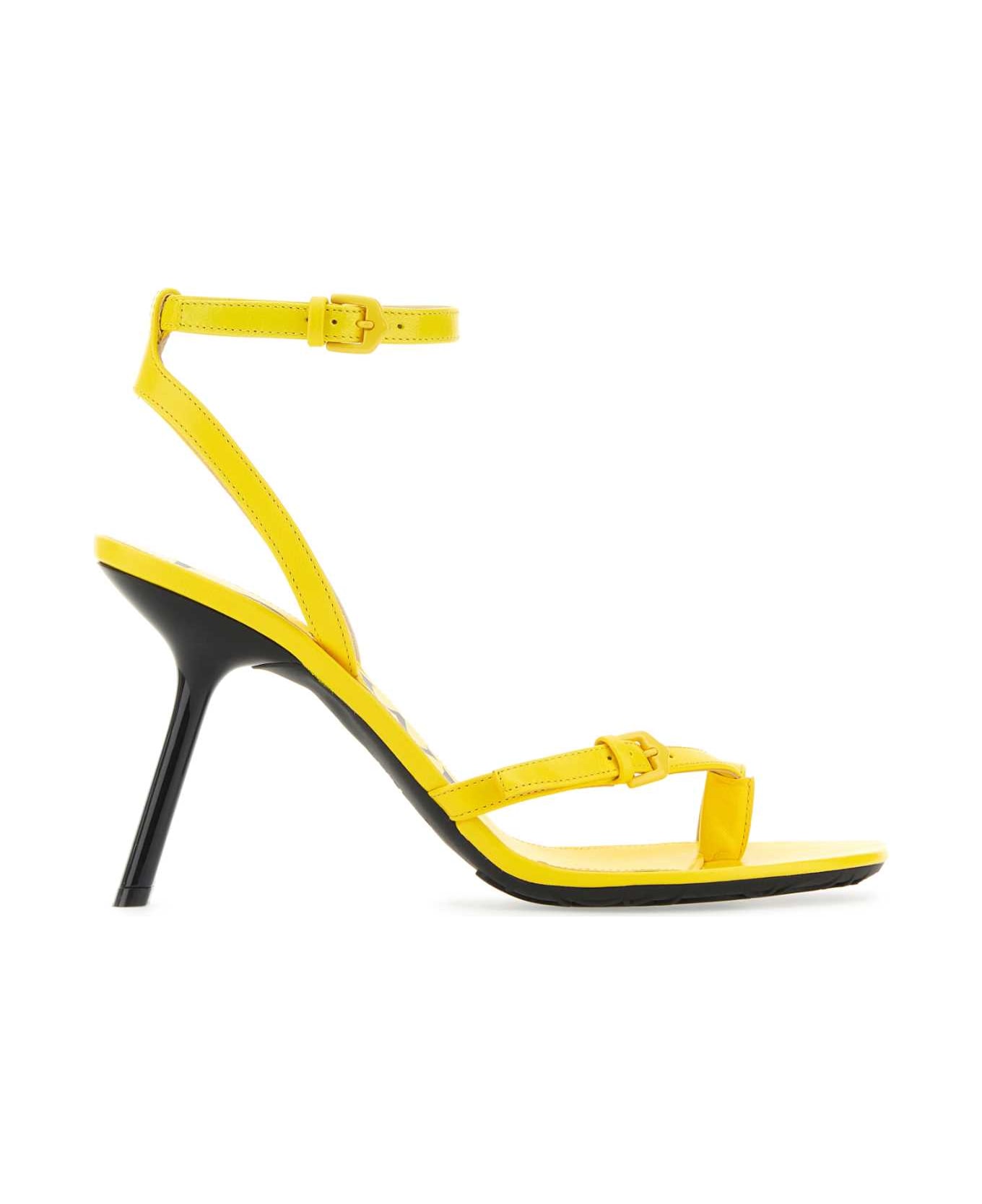 Loewe Yellow Leather Petal Sandals - ACACIAYELLOW