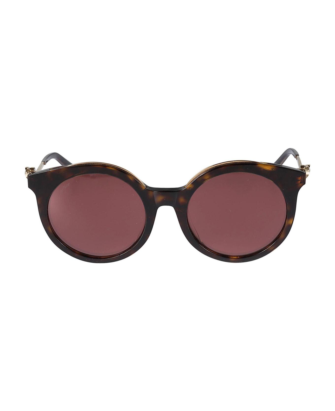 Cartier Eyewear Cay Eye Sunglasses - 002 havana gold red