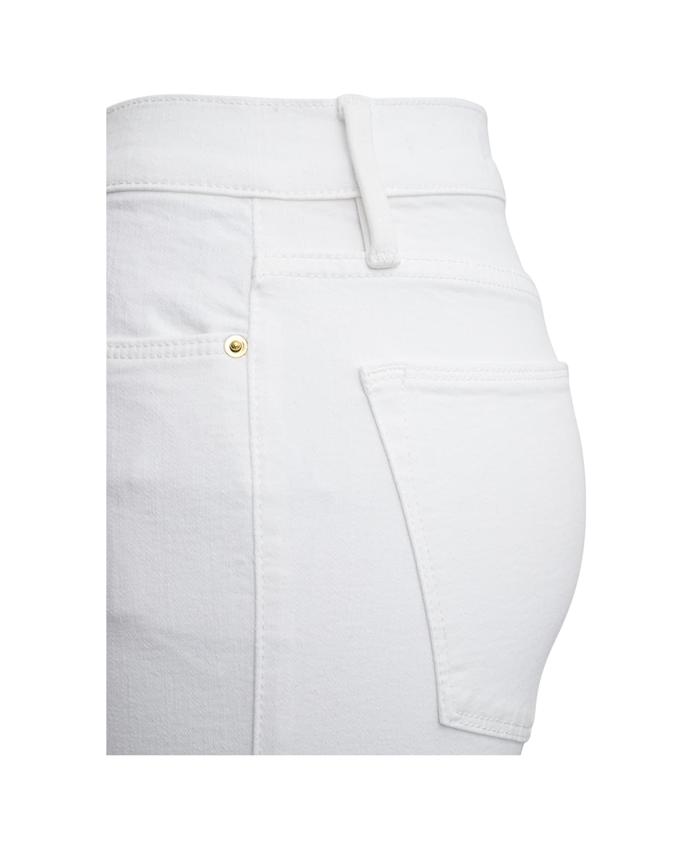 Frame Le High Straight White Denim Jeans - Bianco