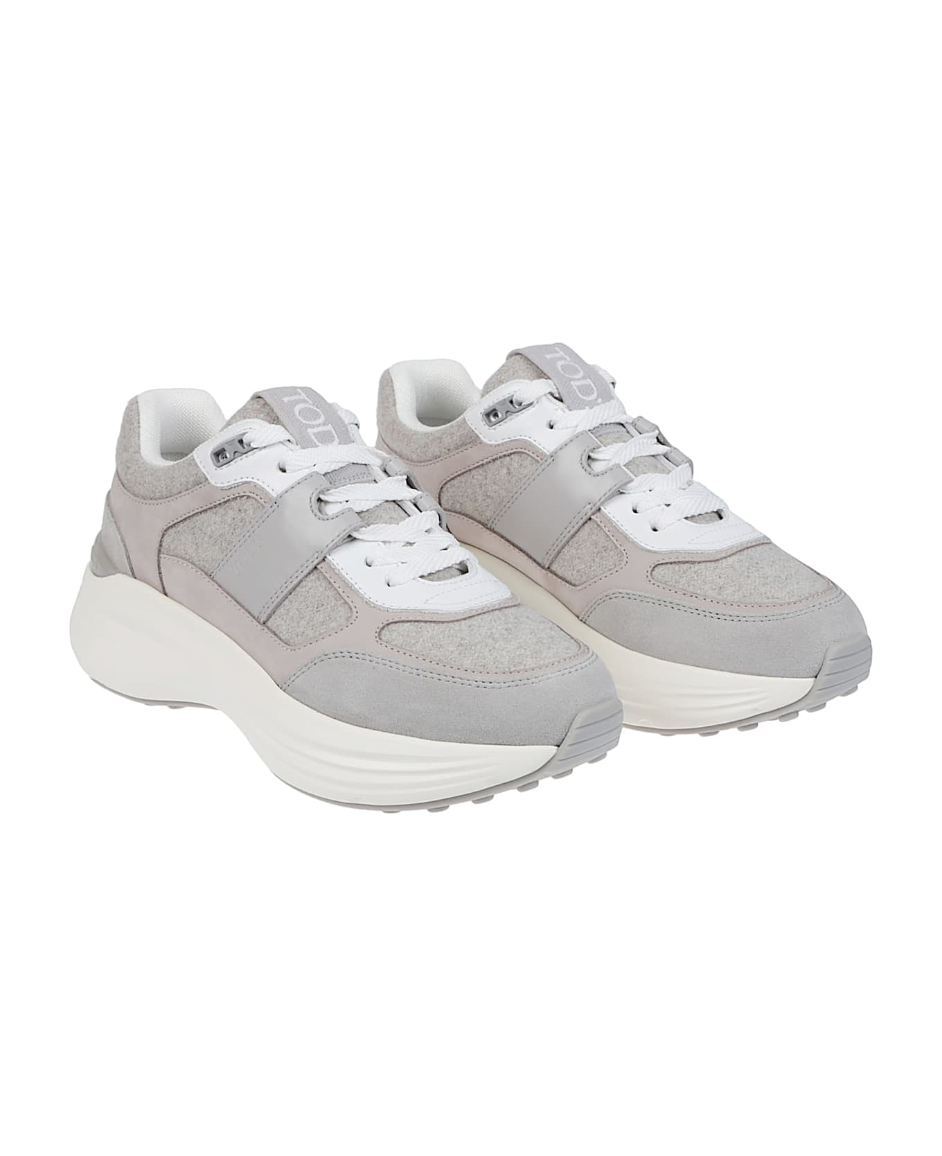 Tod's Sport 81l Sneakers - Grigio Medio/grigio Perla/bianco