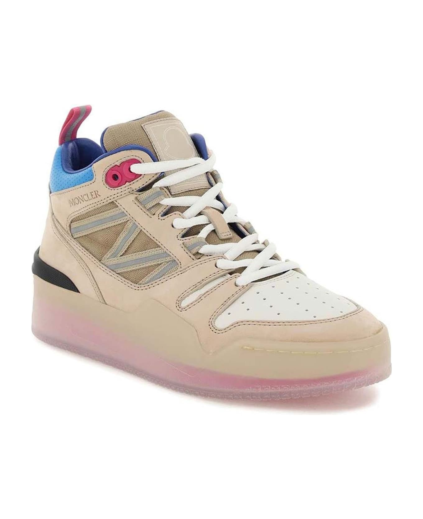 Moncler Multi Color Pivot Sneakers - Beige