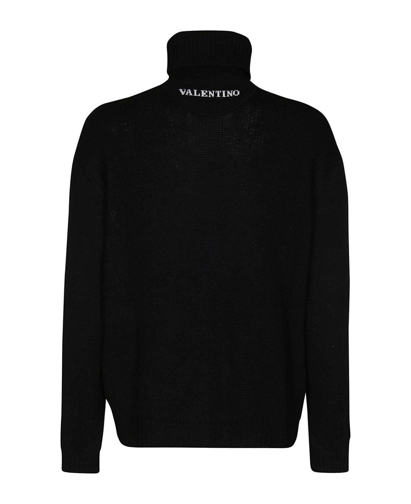Valentino Turtleneck Knit Sweater - Nero