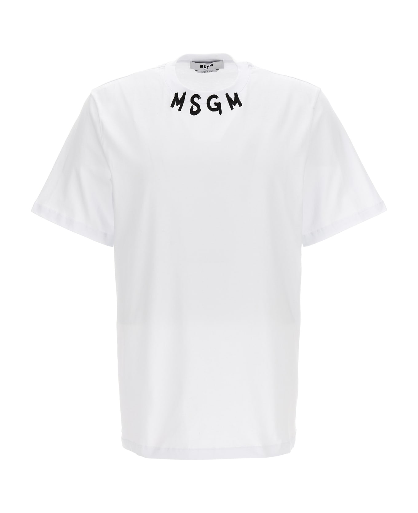 MSGM Logo Print T-shirt - Bianco