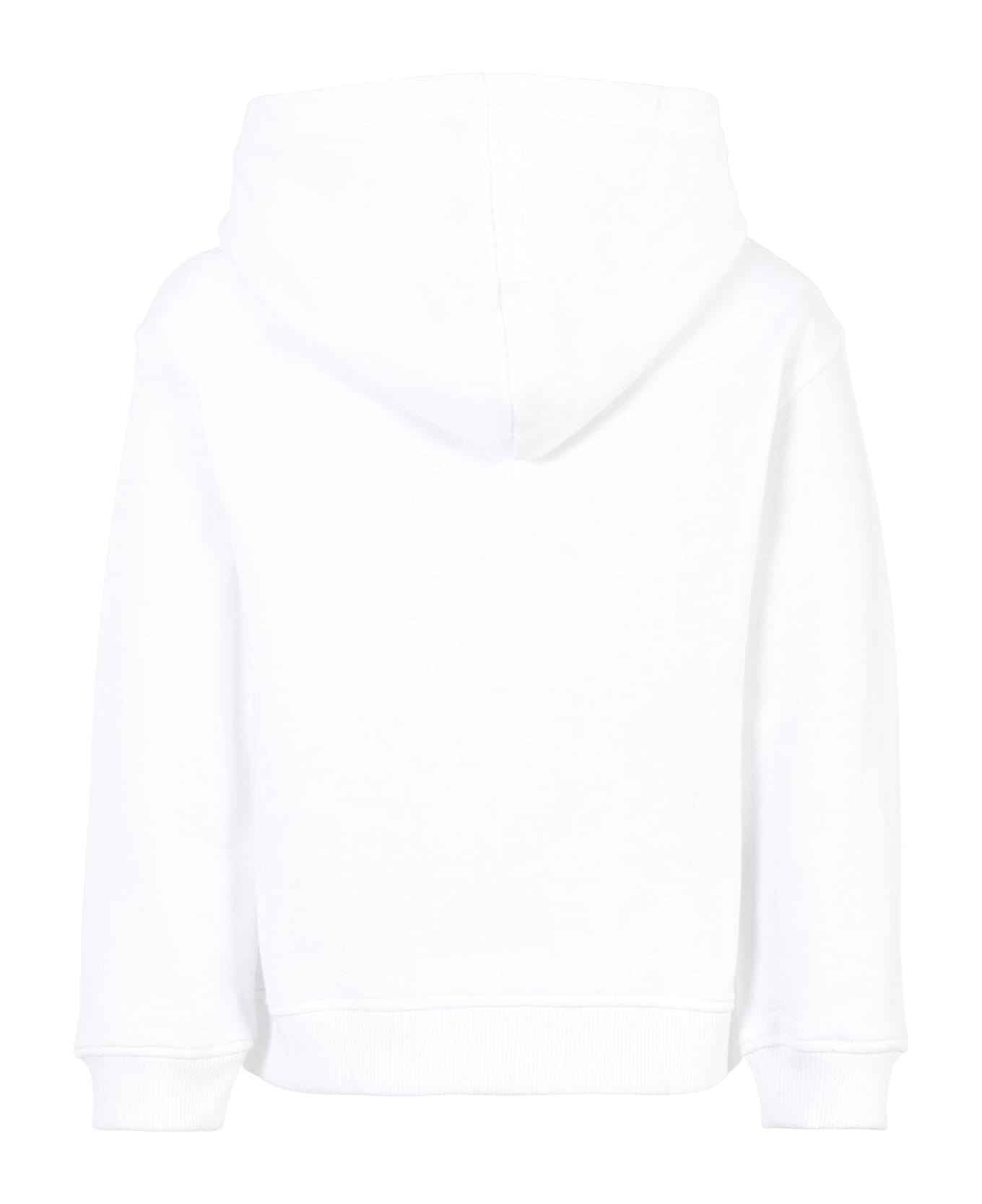Moschino White Sweatshirt For Kids With Logo - White