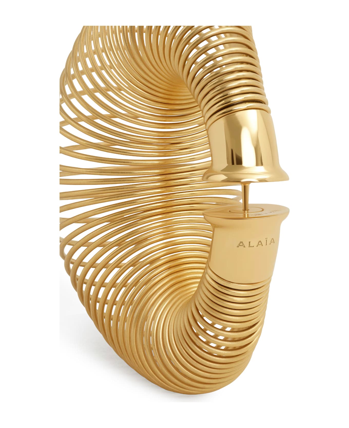 Alaia Spiral Hoop Earrings - Golden